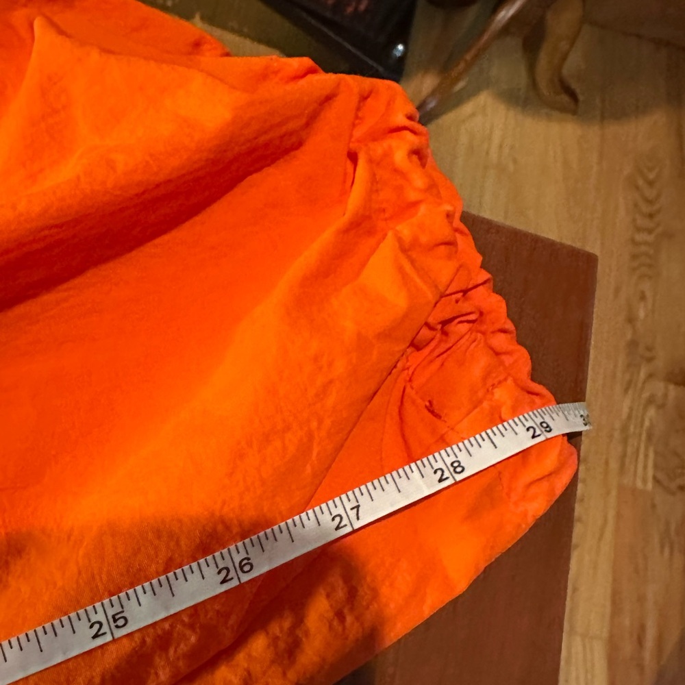 Tinseltown Bright Orange Parachute Pants | Y2K Utility Streetwear Style - Picture 8 of 9
